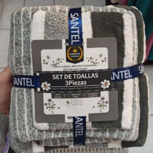 Set de toallas Rayadas