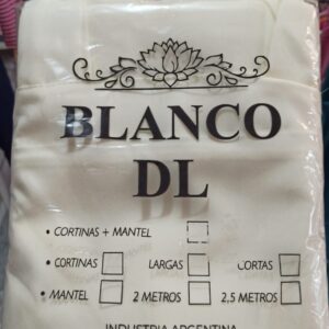 Juego de cortinas de tela tropical mecánico blanco natural