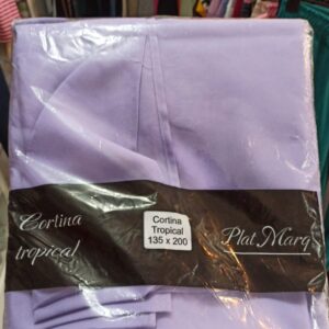 Juego de cortinas de tela tropical mecánico lila