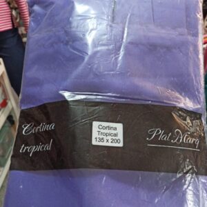 Juego de cortinas de tela tropical mecánico violeta